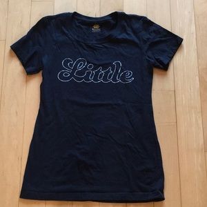 Black “little” sorority t shirt